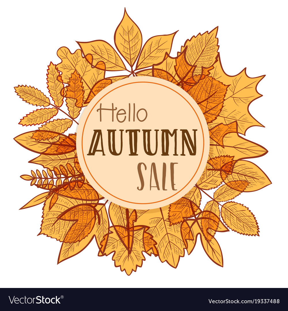Hello autumn background