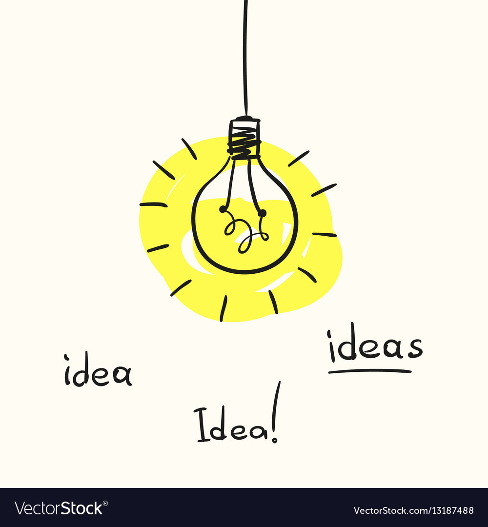 Idea Lightbulb Sketch