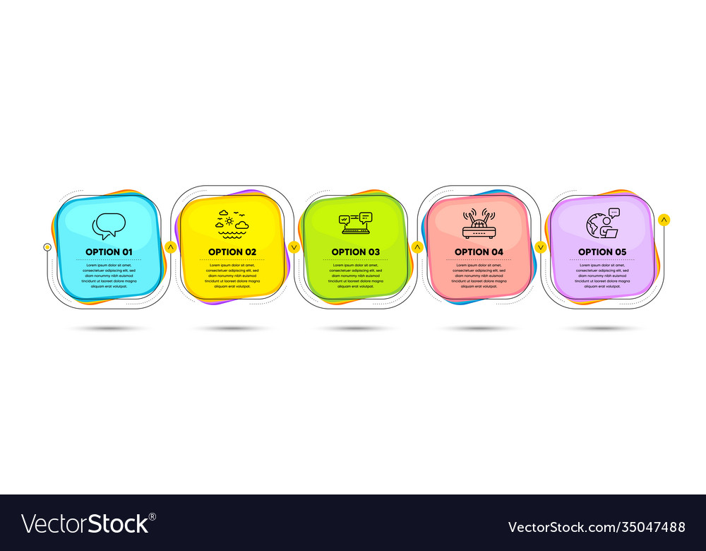 Internet chat wifi and talk bubble icons set vector image Internet chat wifi and talk bubble icons set