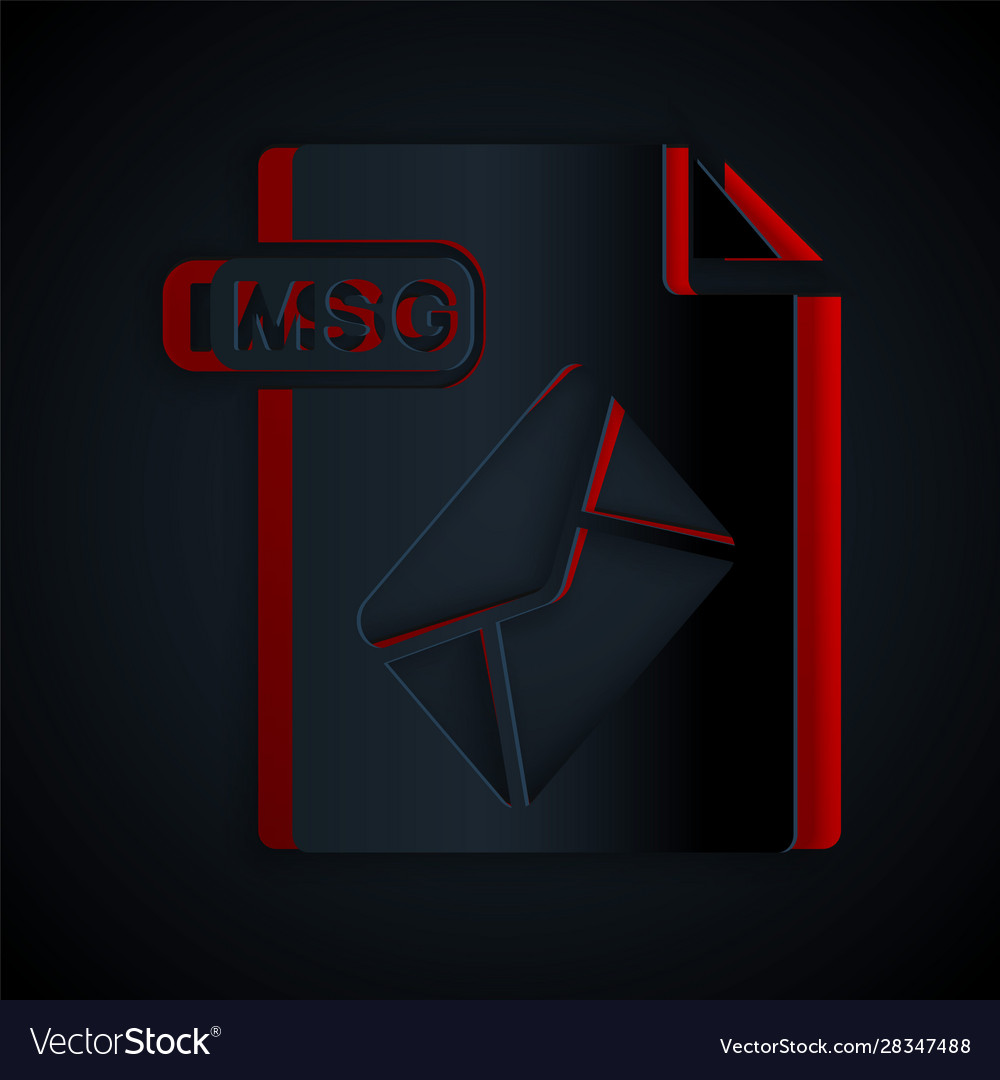 Paper cut msg file document download button