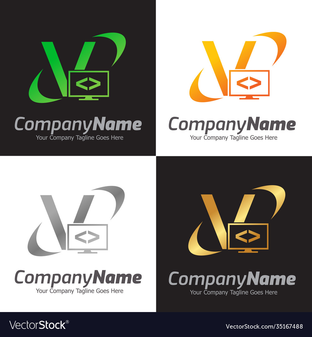 Programming code and computer monitor logo