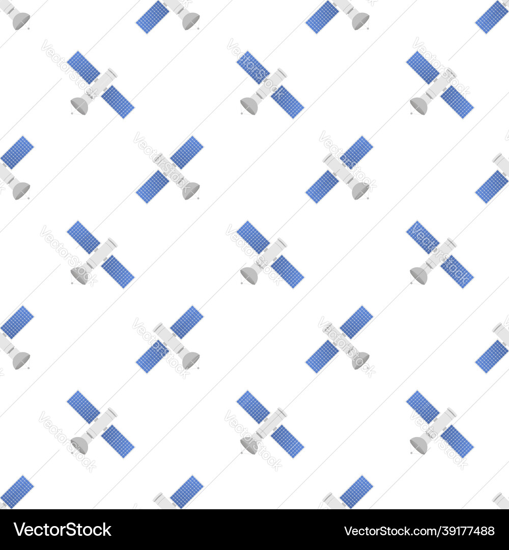 Satellite pattern artificial satellites Royalty Free Vector
