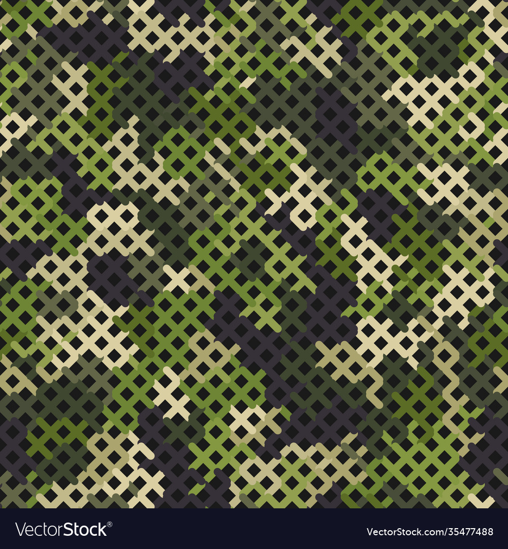 Seamless pattern for army fabric and design