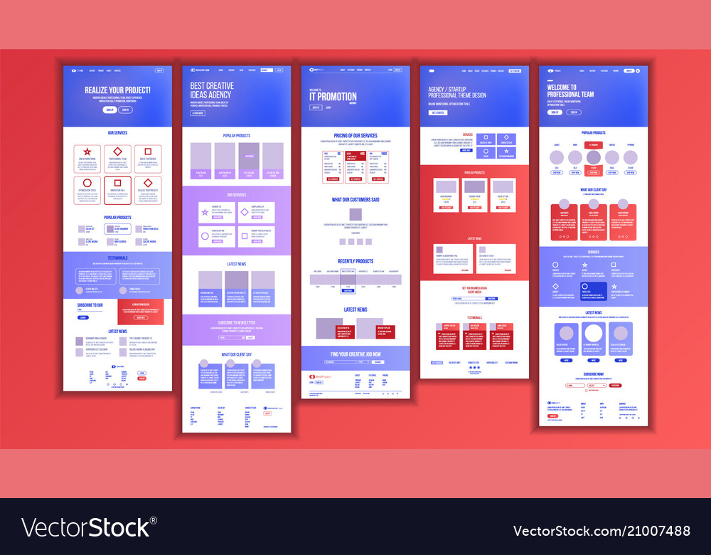 Web page design website business concept vector image Web page design website business concept
