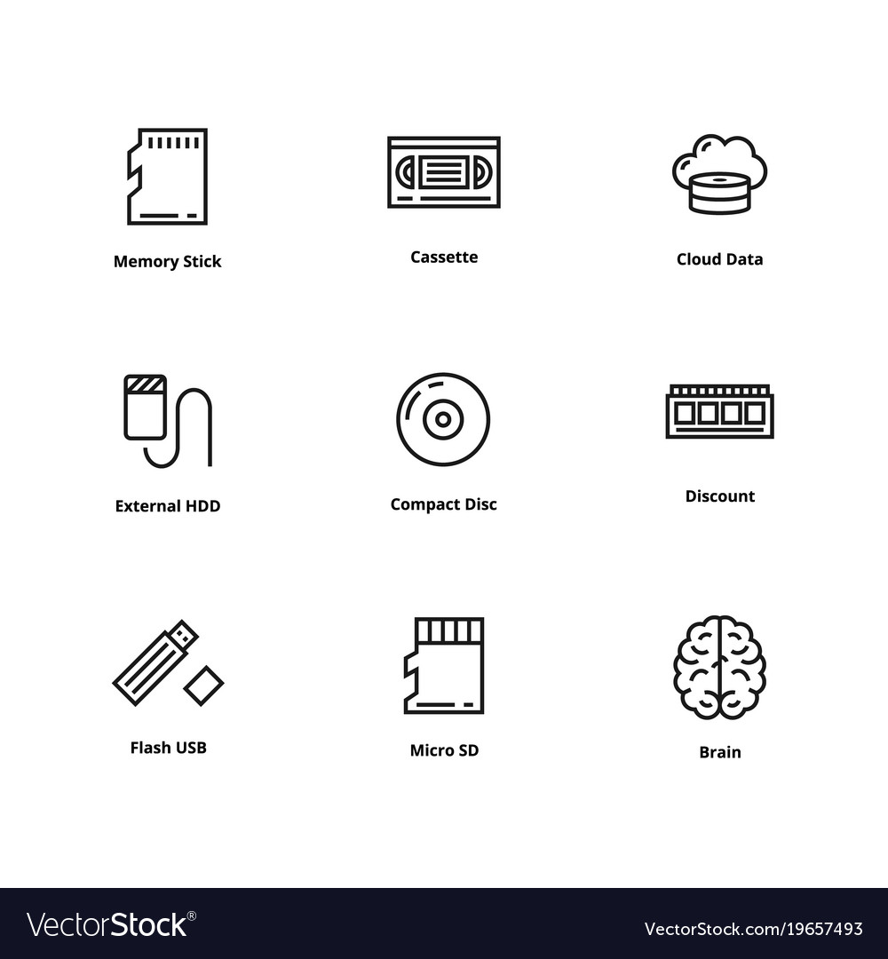 9 memory line icons