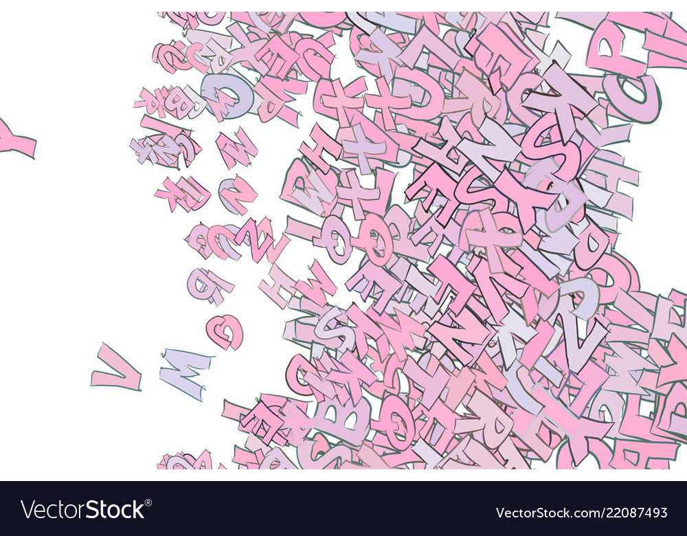 Abstract alphabets letters creative pattern abc Vector Image