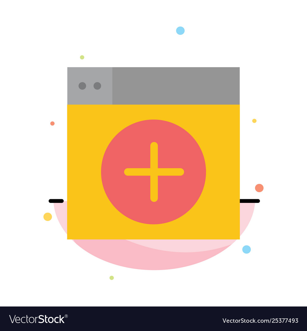 Add window new graphics app abstract flat color vector image Add window new graphics app abstract flat color