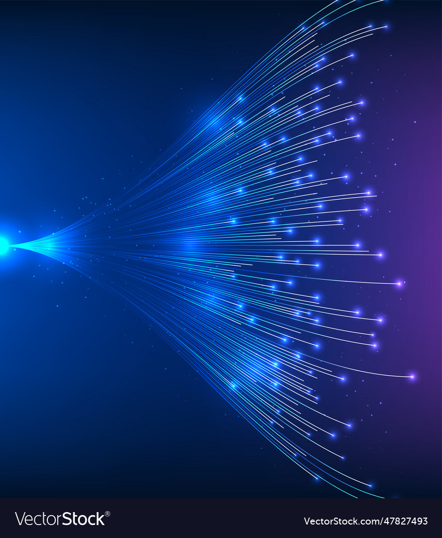 Big data technology the overlapping lines vector image Big data technology the overlapping lines