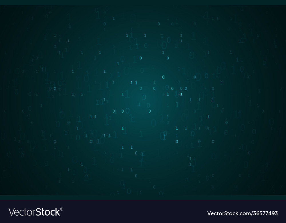 Binary computer code background vector image Binary computer code background