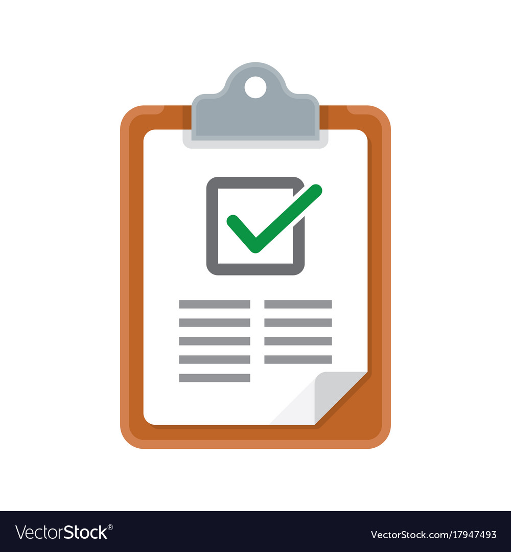 Clipboard with checklist icon