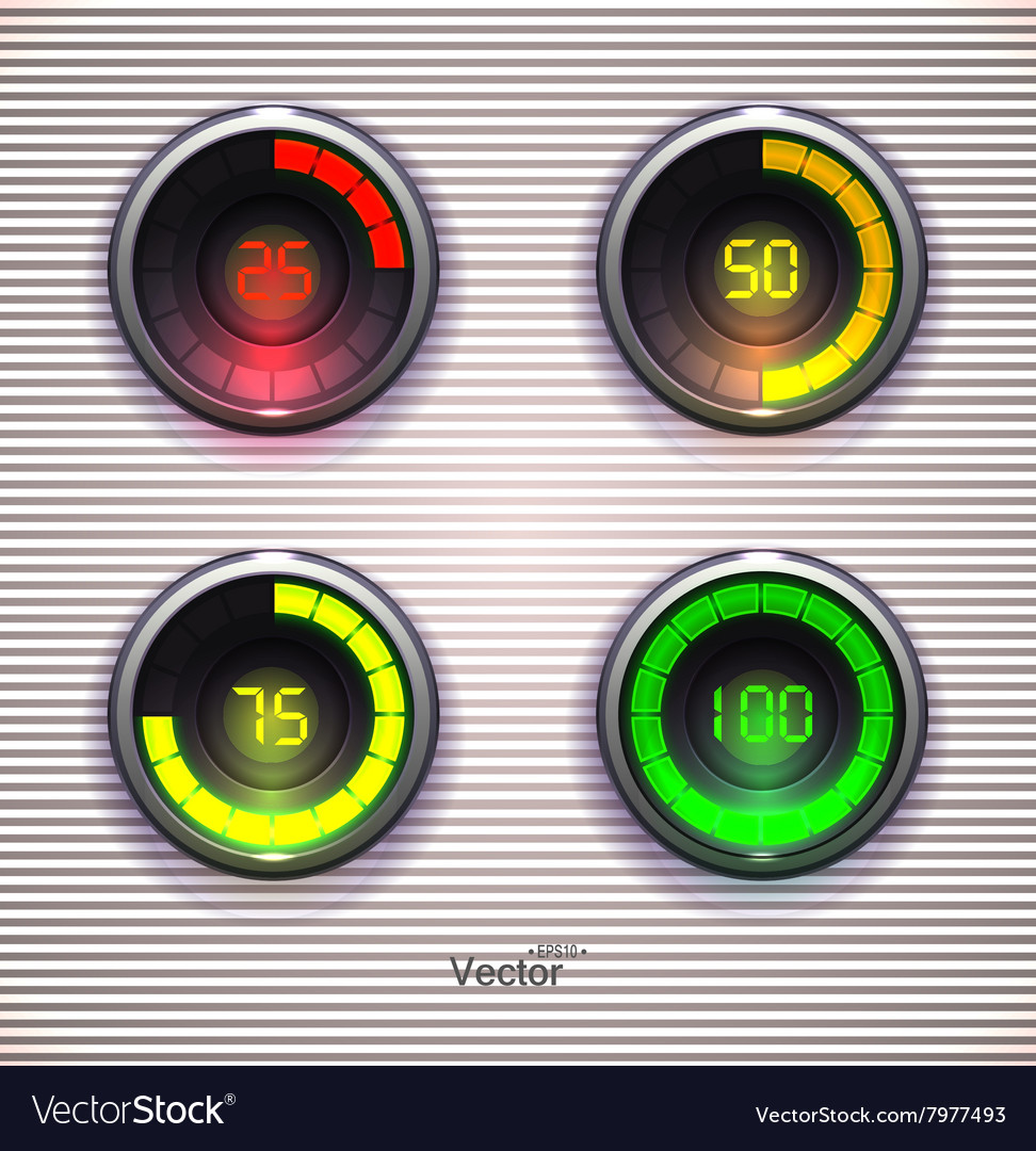 Colorful loading spinners preloader progress web