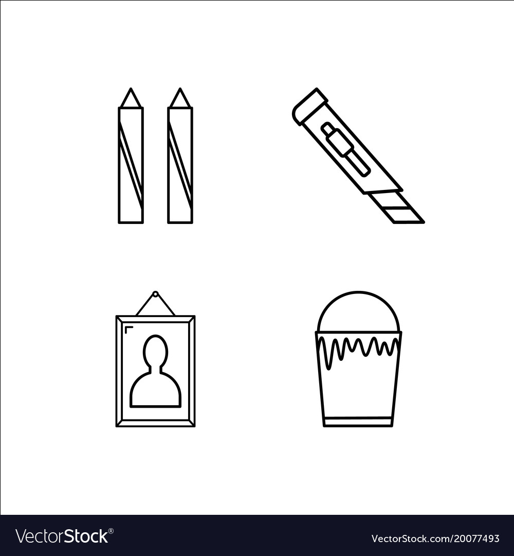 Design and studio simple linear icon setsimple