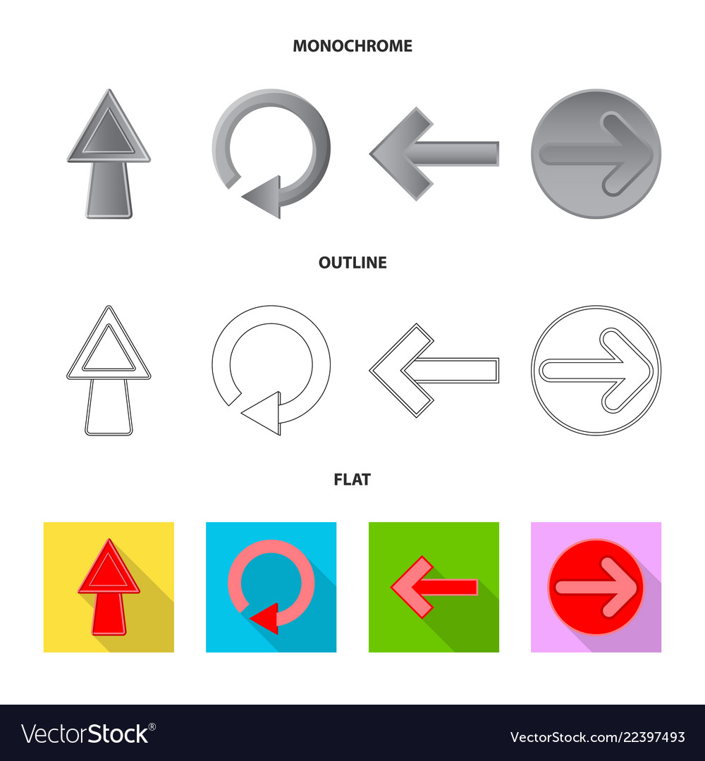 Design of element and arrow symbol vector image Design of element and arrow symbol