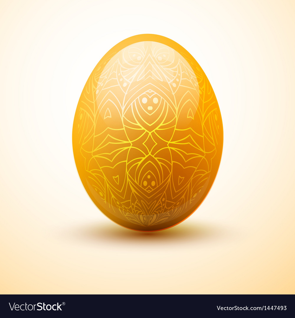 Egg with pattern easter and spring concept
