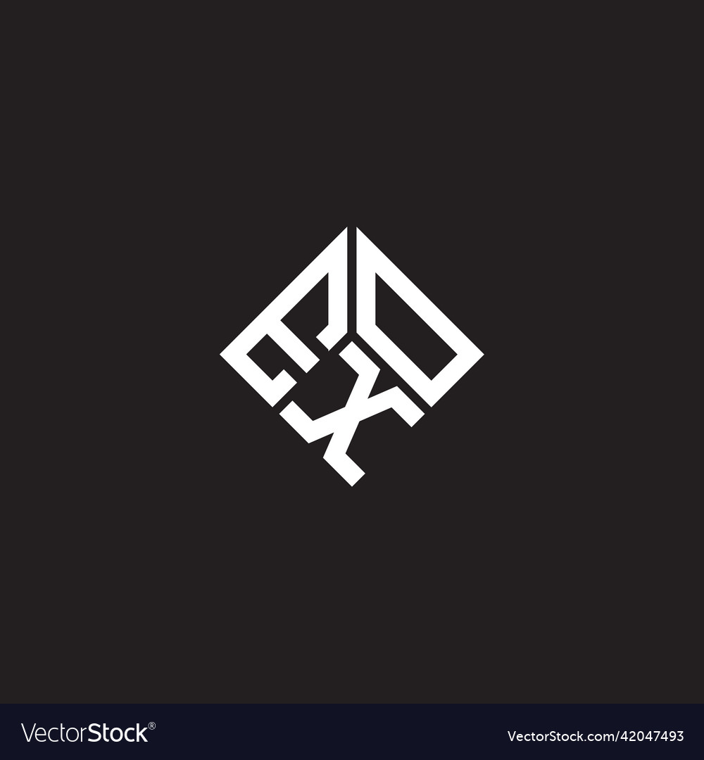 Exo letter logo design on black background