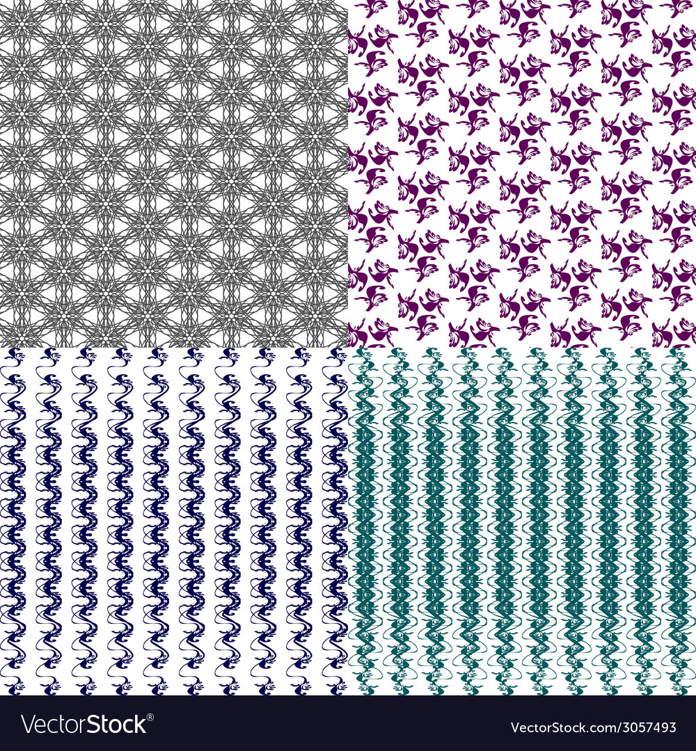 Geometric patterns tiling set of abstract vintage
