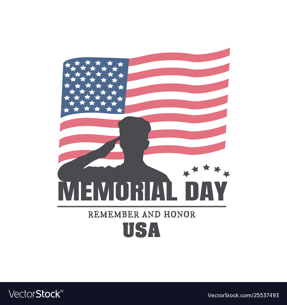 Happy memorial day greeting card