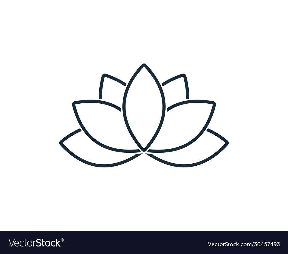 Lily lotus flower icon logo template design Vector Image