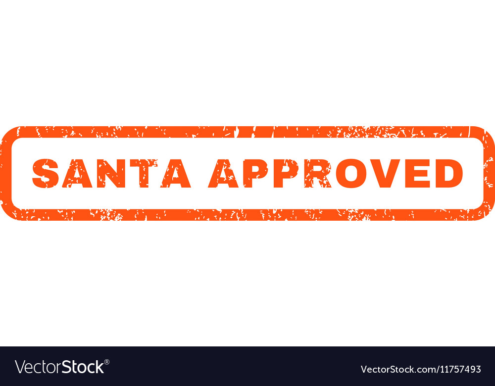 Santa approved rubber stamp Royalty Free Vector Image