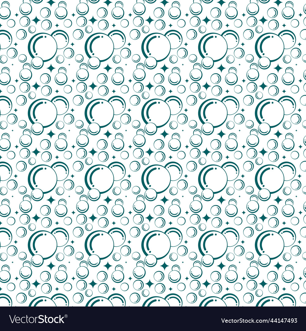 Soap bubbles seamless pattern background Vector Image Soap bubbles seamless pattern background