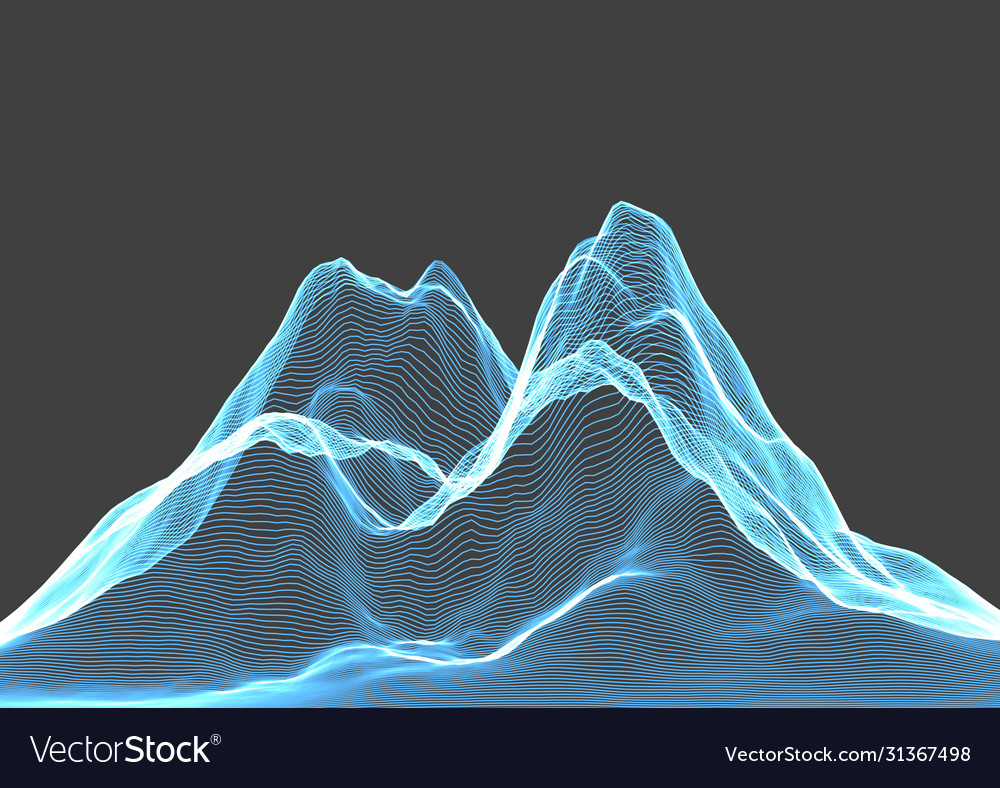 Abstract background with mountain landscape in Vector Image