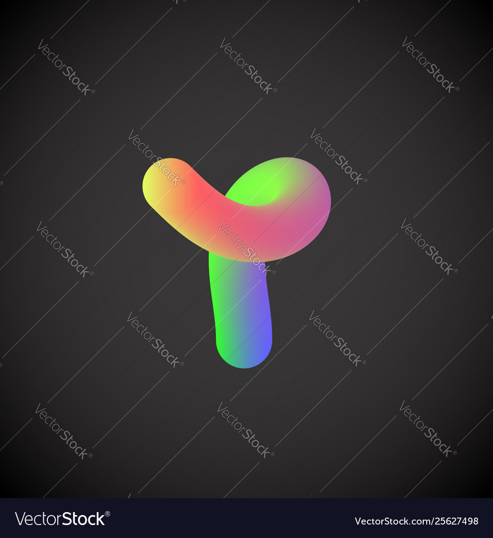 Colorful character from a font set vector image Colorful character from a font set