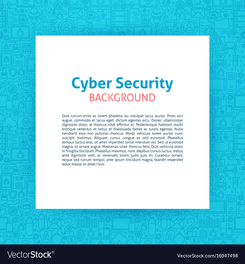 Cyber Security Paper Template Royalty Free Vector Image