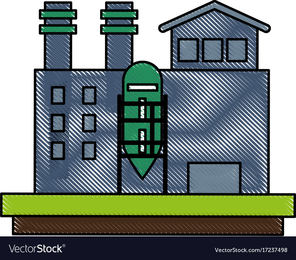 Factory building icon image