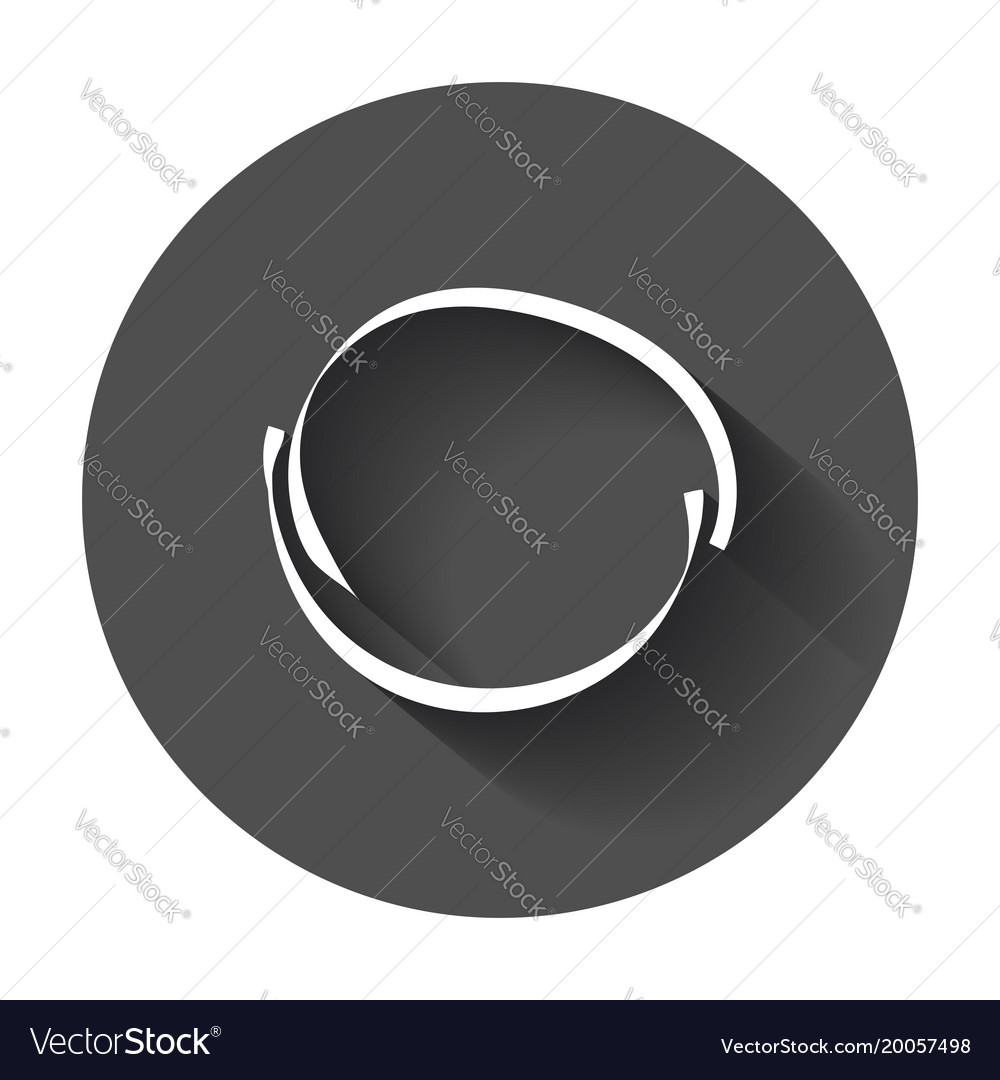 Hand drawn scribble circle element with long