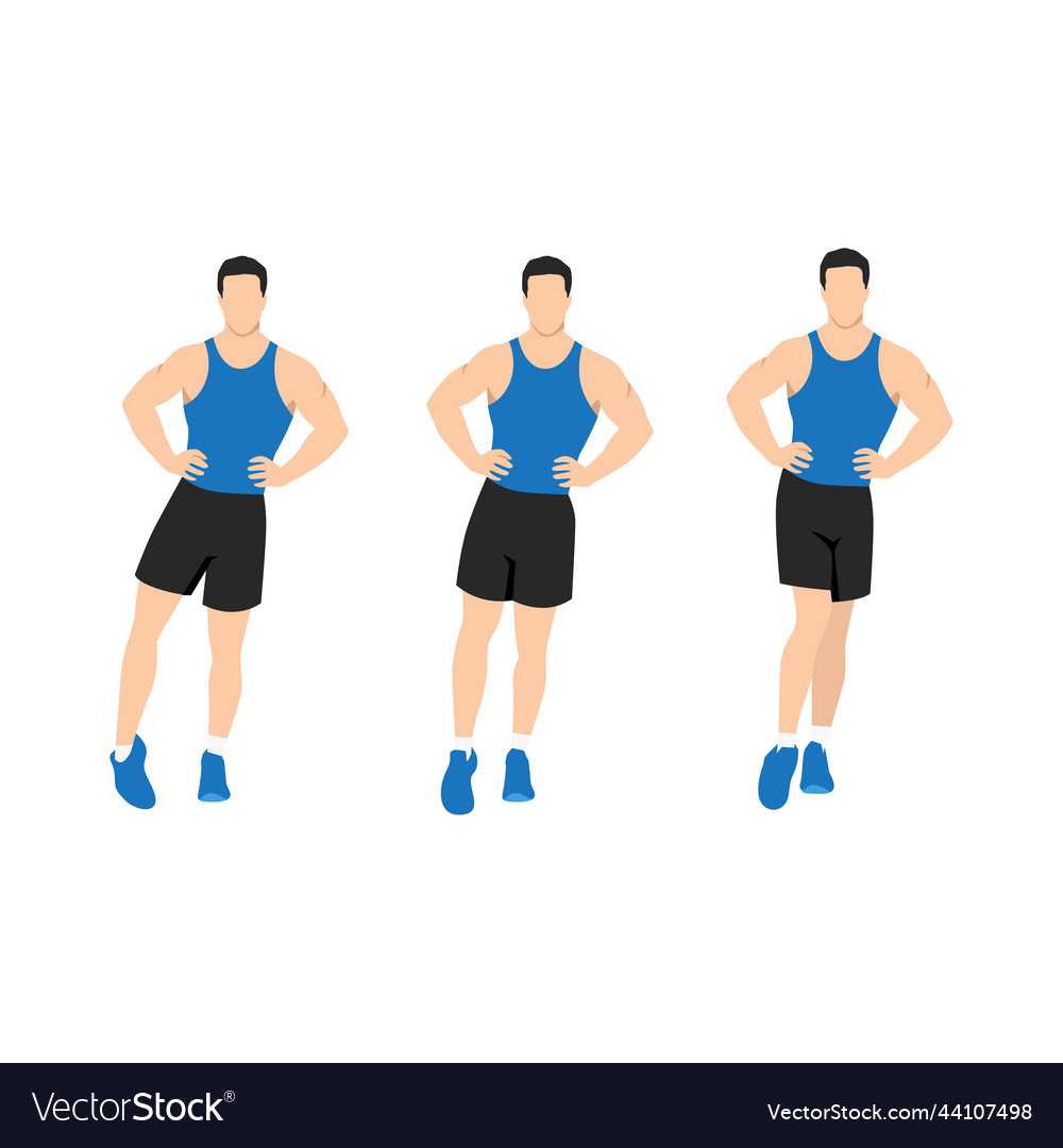 Man doing ankle circles rotations or rolls exercis