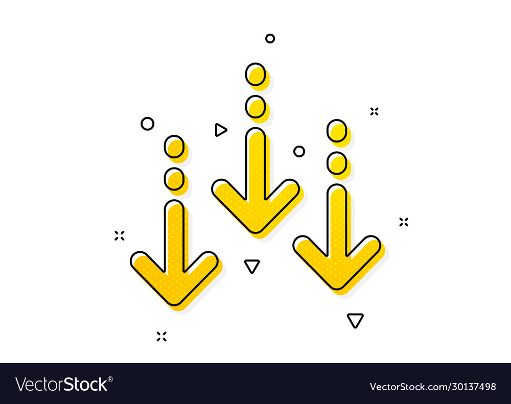 Scroll down arrow icon scrolling screen sign