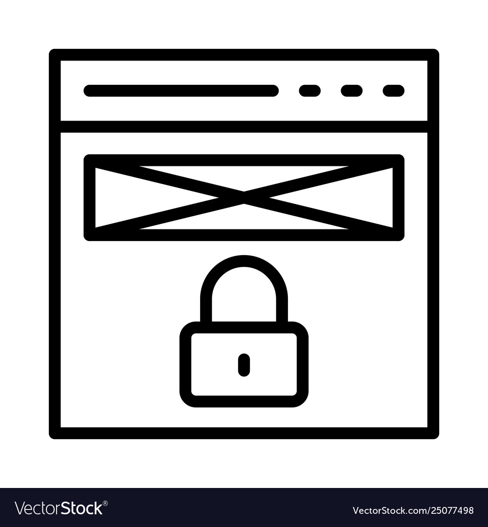 Secure mail browser vector image Secure mail browser