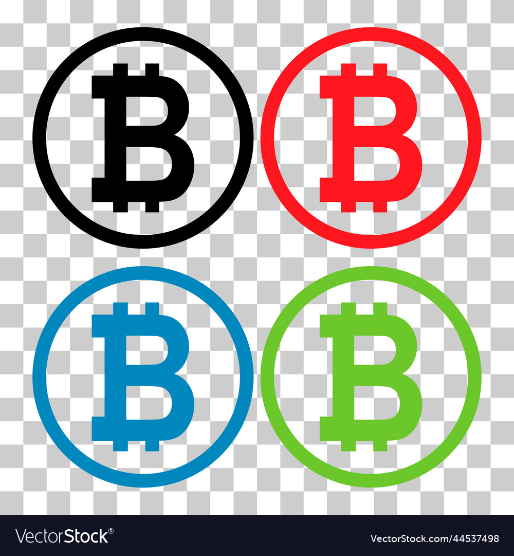 Set of bitcoin web coin internet electronic vector image Set of bitcoin web coin internet electronic