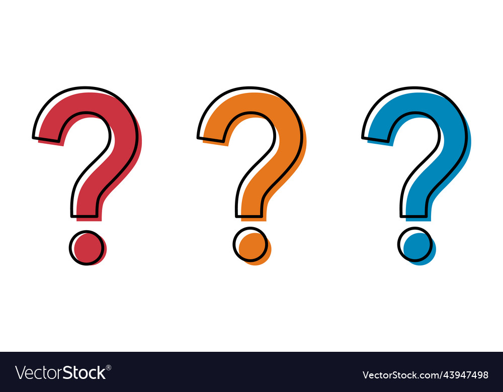 Set of question icon mark help or ask bubble vector image Set of question icon mark help or ask bubble