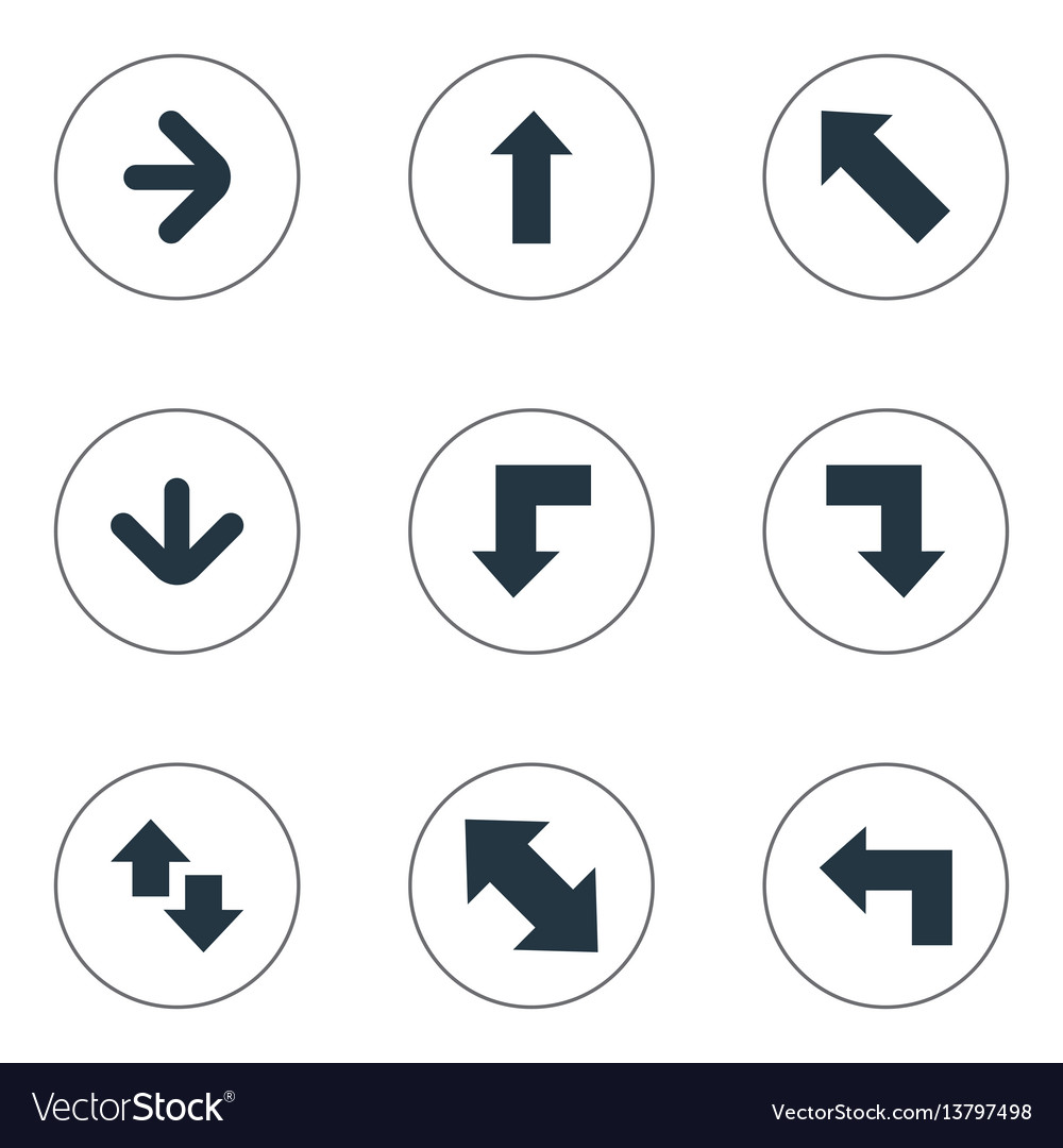 Set of simple arrows icons