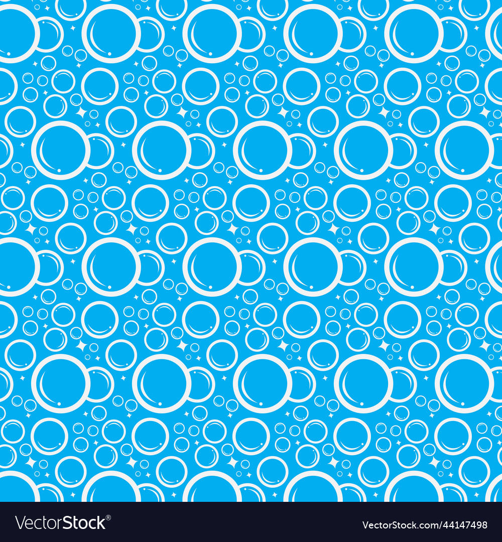 Soap bubbles seamless pattern background
