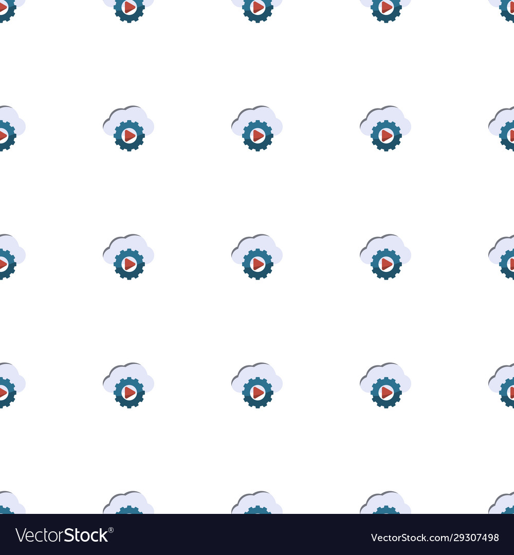 Streaming service icon pattern seamless isolated