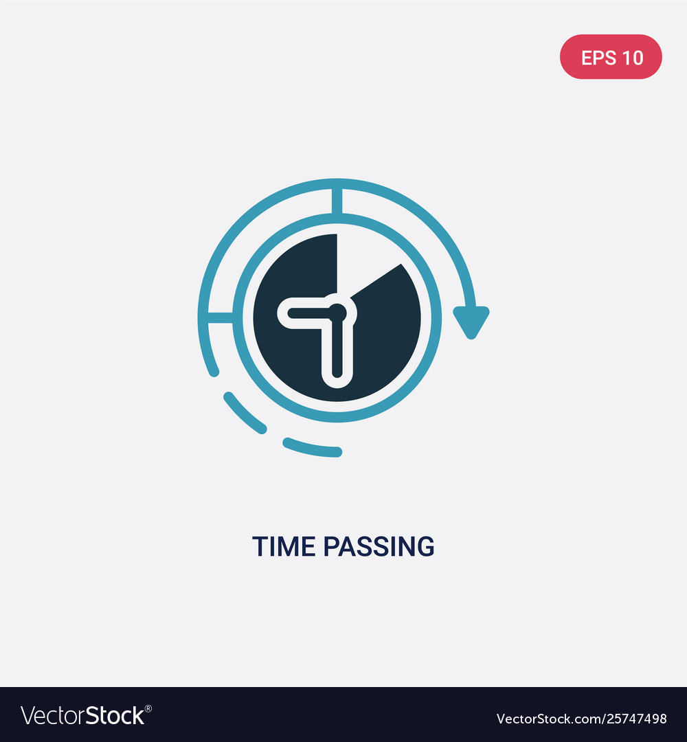 Two color time passing icon from productivity Vector Image Two color time passing icon from productivity