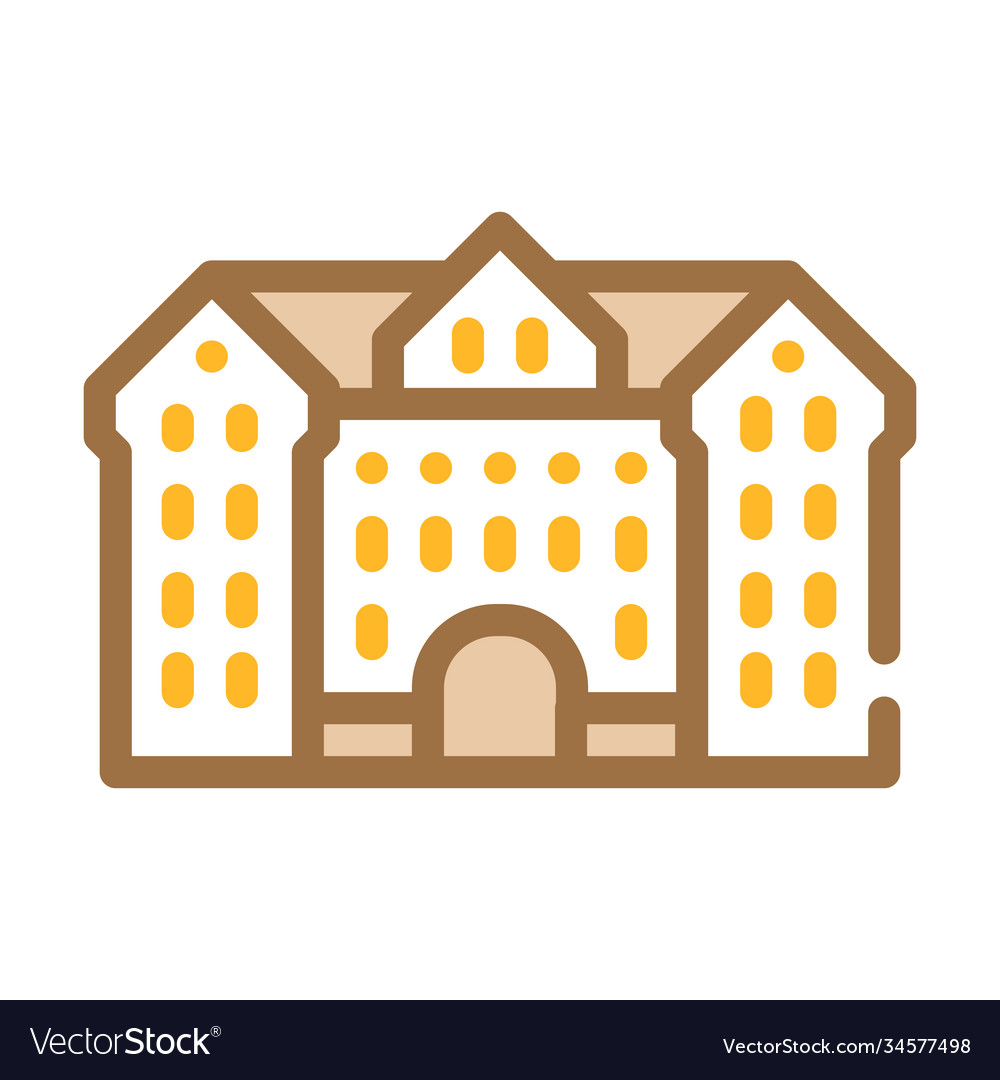 University building color icon