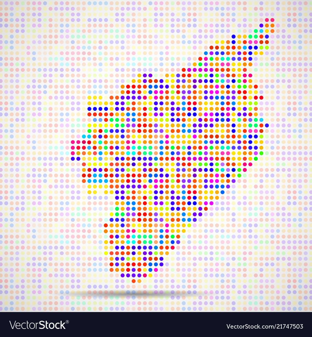 Abstract map of syria colorful dots vector image Abstract map of syria colorful dots