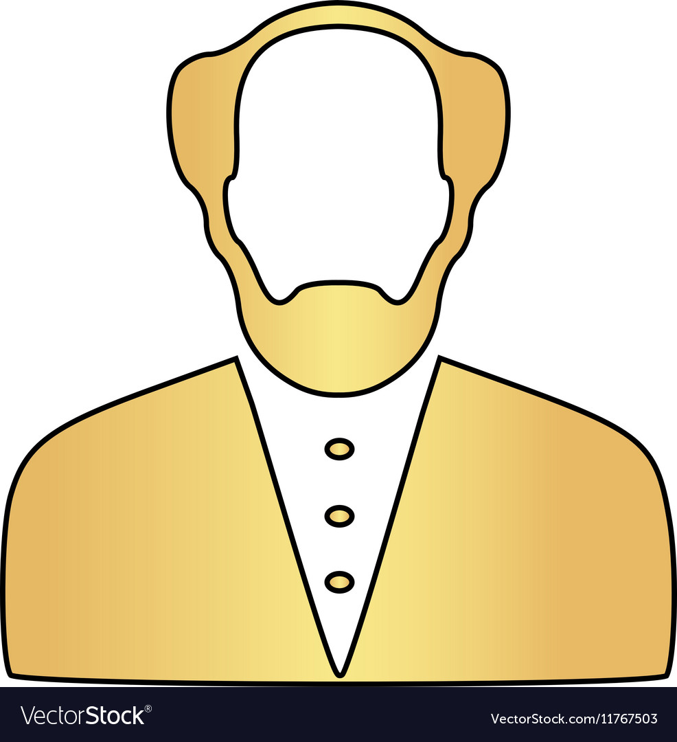 Bald man computer symbol