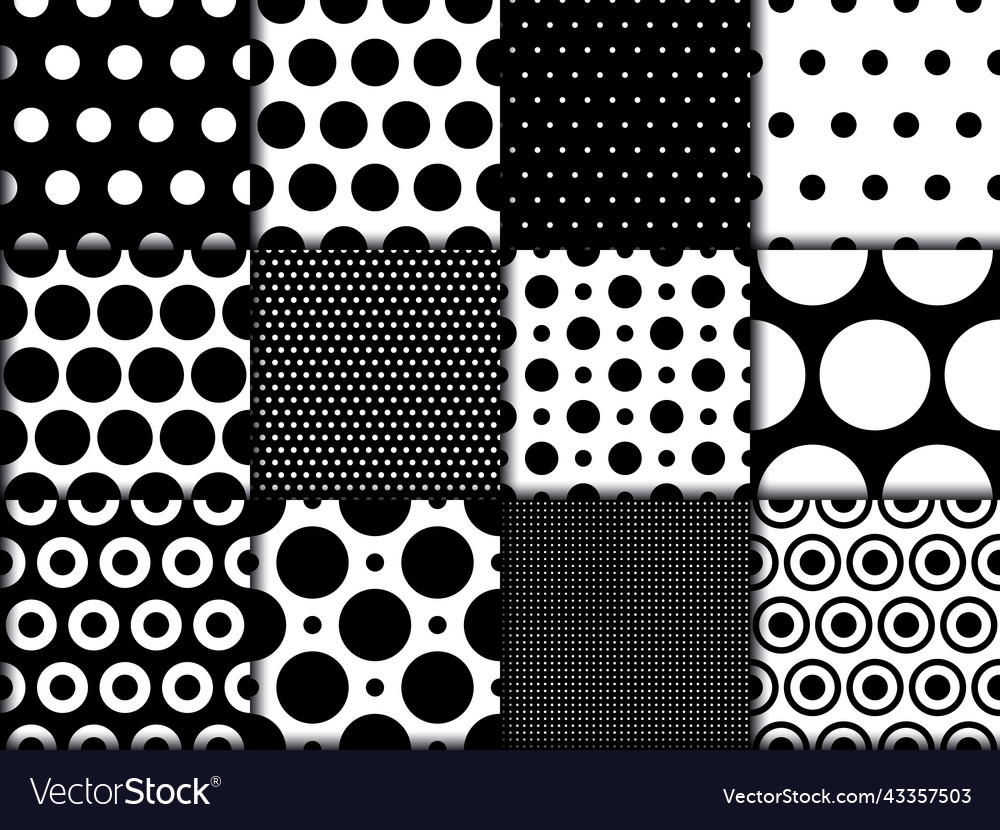 Black and White Polka Dot Patterns