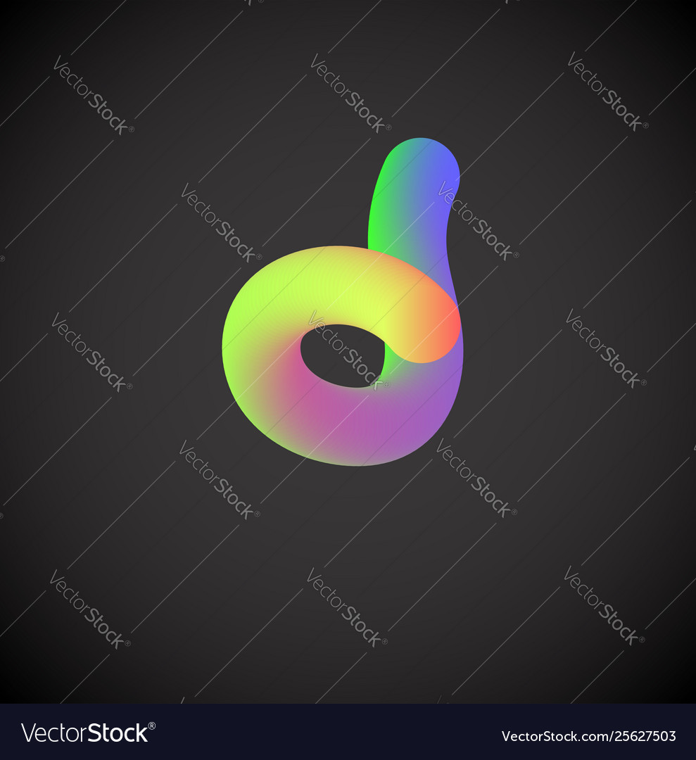 Colorful character from a font set vector image Colorful character from a font set
