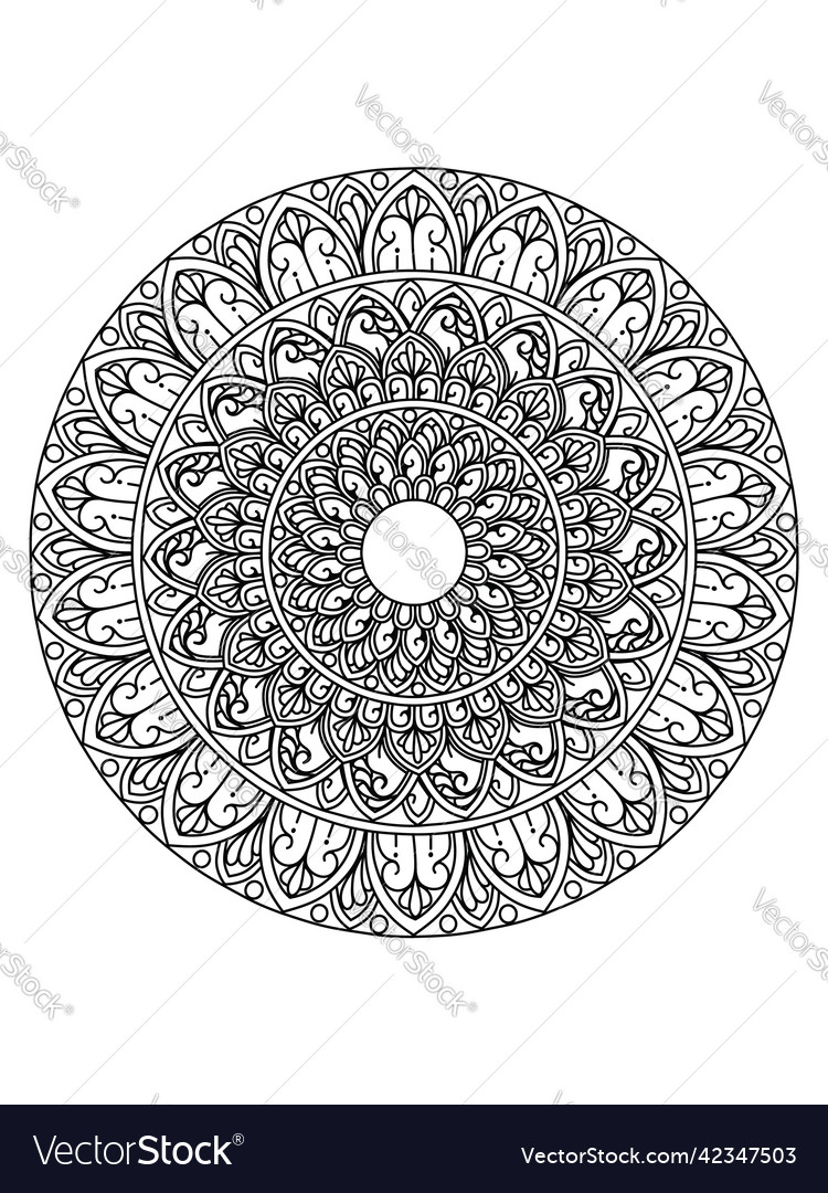 Decorative mandala with wavy and soft patterns