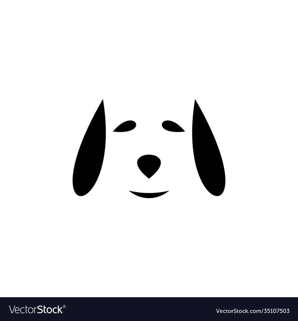 Dog face icon schwarz logo symbol design