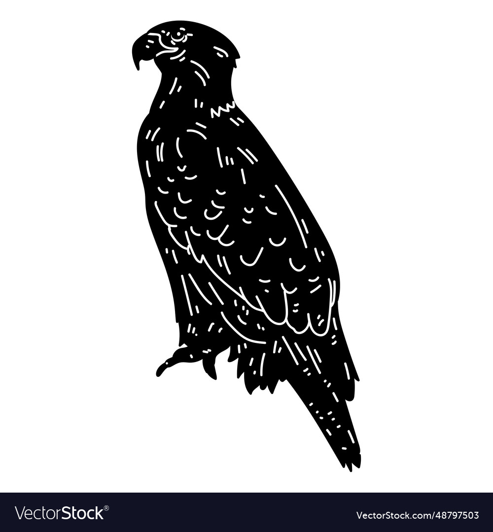 Eagle beak wing talon silhouette