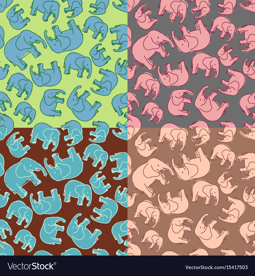 Elephant seamless pattern