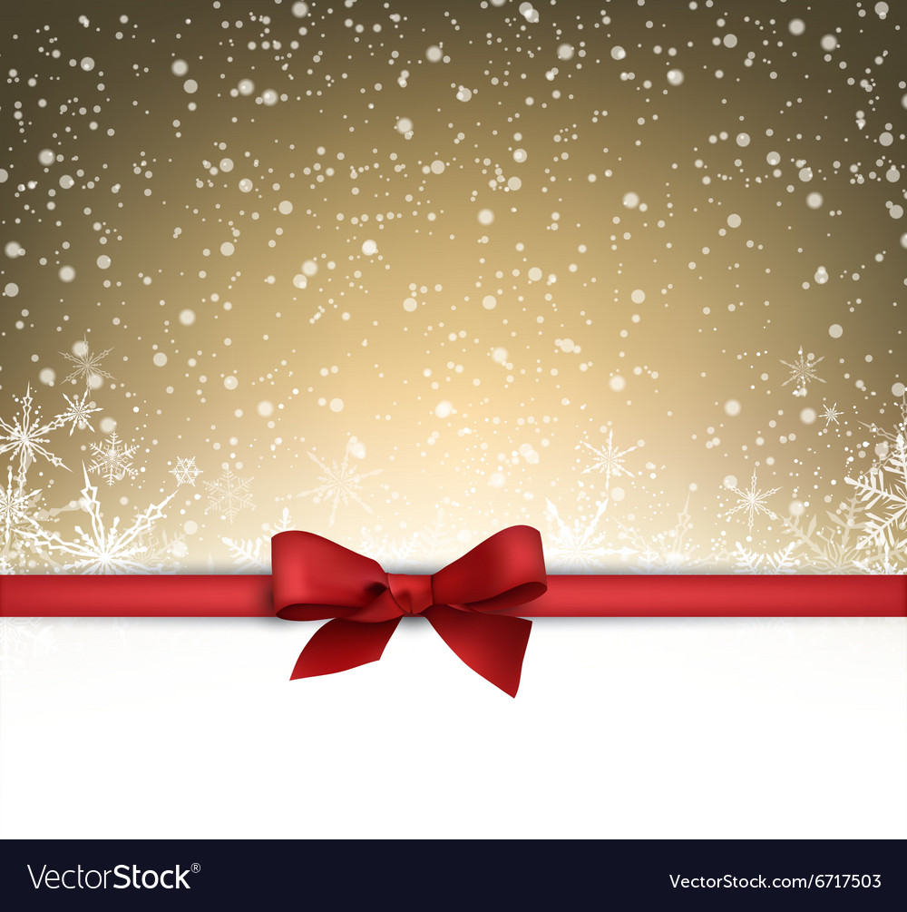 Festive card with bow Royalty Free Vector Image