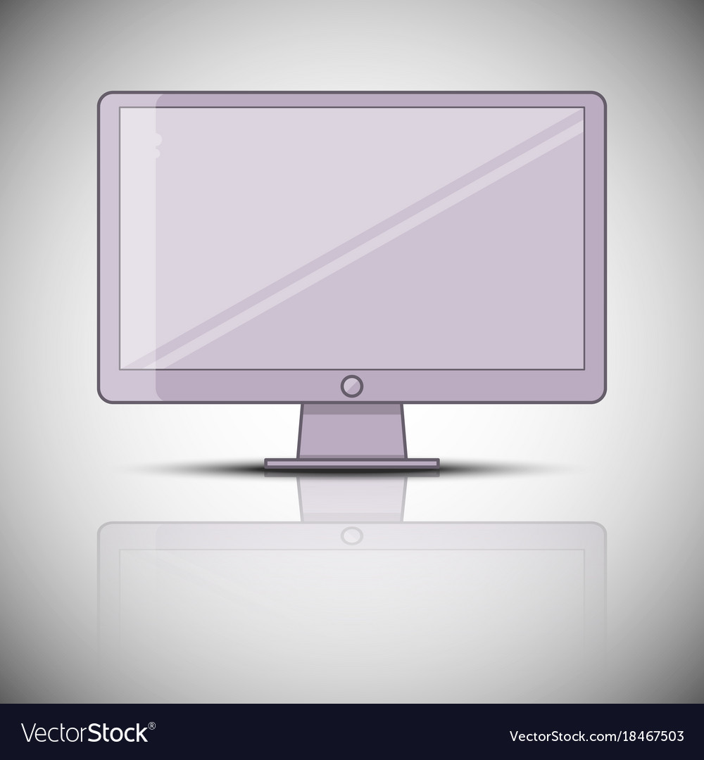 Flat monoblock monitor with reflection