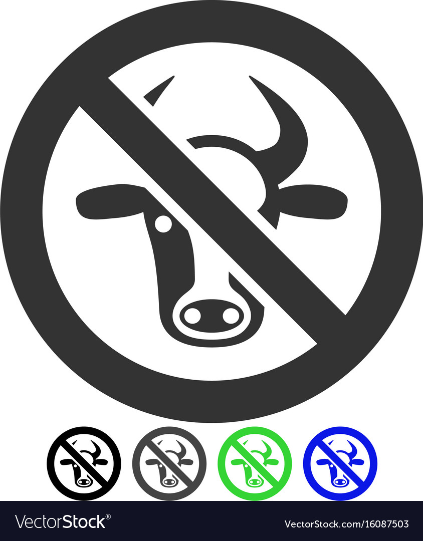 Forbidden cattle flat icon